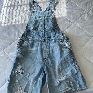 GAP Overall Romper EUC